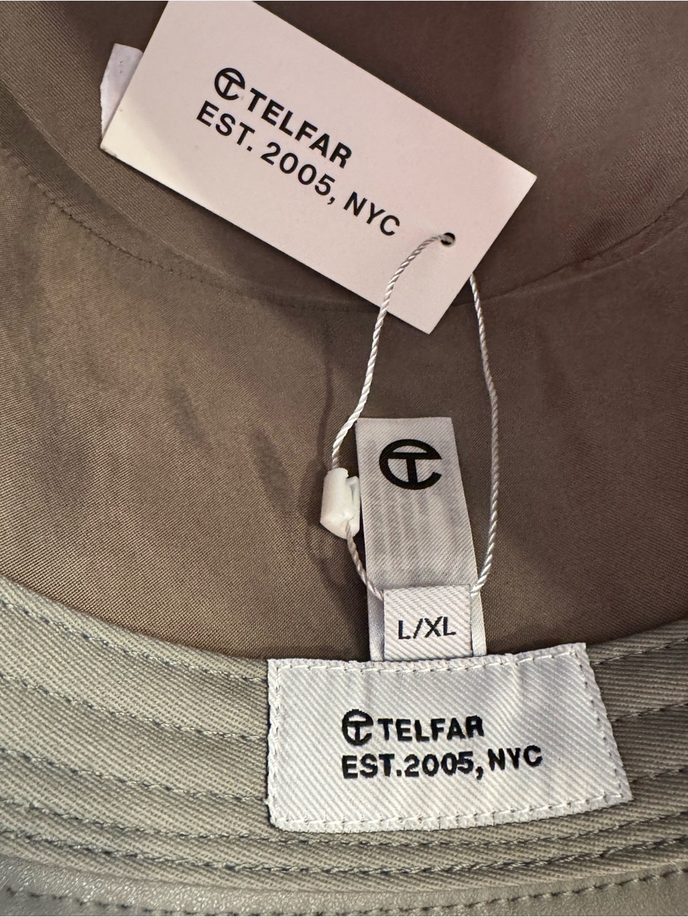 NWT Authentic Telfar UNISEX Bucket Hat - Grey (L/XL) With Dust Bag - Picture 9 of 9